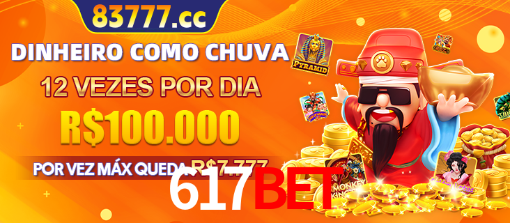 Banner do programa de recompensas Recomende para amigos do 617bet, detalhando os bônus por convidar amigos, com prêmios que chegam a R$288.888.